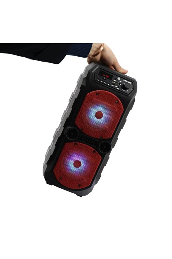 Outdoor Parti Hoparlörü Bluetooth Hoparlör 4 Inç × 2 Kablosuz Speaker Ses Bombası Radyo-usb-tf Giriş