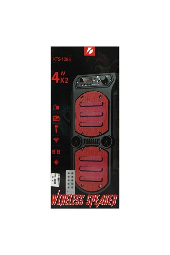 Outdoor Parti Hoparlörü Bluetooth Hoparlör 4 Inç × 2 Kablosuz Speaker Ses Bombası Radyo-usb-tf Giriş