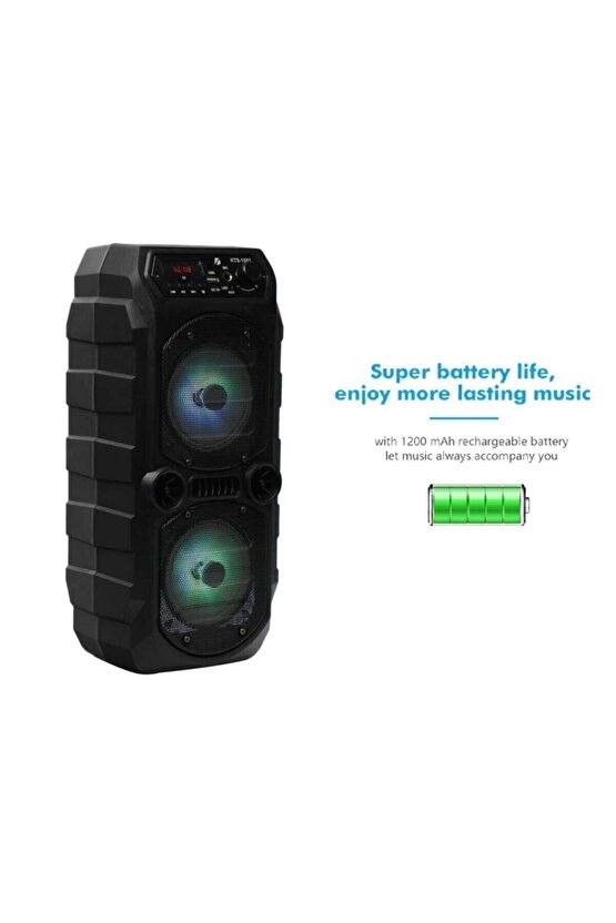 Outdoor Parti Hoparlörü Bluetooth Hoparlör 4 Inç × 2 Kablosuz Speaker Ses Bombası Radyo-usb-tf Giriş