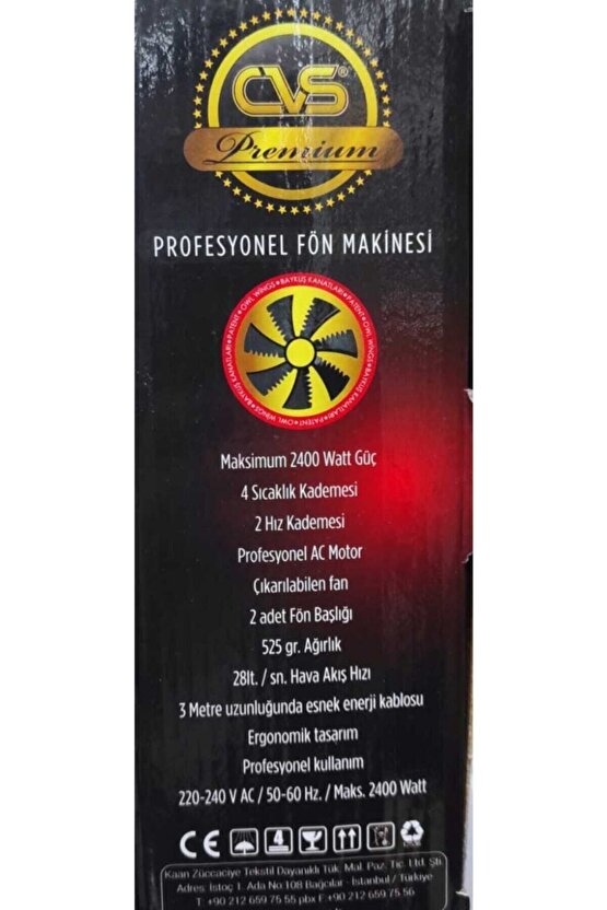 Premium Fön Makinesi 2400w Dn7111