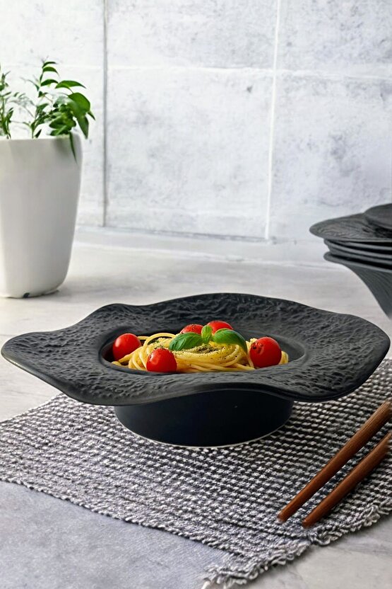 Elegant Porselen Makarna ve Salata Tabağı Çukur Tabak 28cm 1 Adet