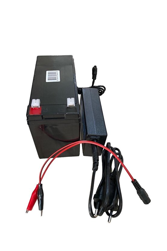 12 Volt Akü Ve 3 Amper Şarj Adaptörü - Otomatik Kesicili Özellik-12 Volt 7 Amper Akü Birlikte Set