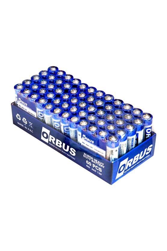Powermaster R03 1.5v Aaa Çinko Karbon Ince Kalem Pil 60lı Paket -- Kumanda Pili