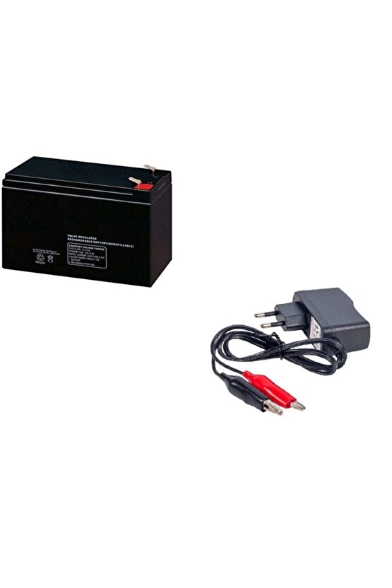 6 Volt 12 Amper Akü Pilsan Ve Diğer Akülü Arabalara Uyumlu Akü Şarj Adaptörü Ile Beraber Set