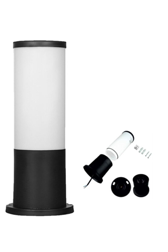 Bahçe Set Üstü Armatür Kule Kısa Siyah Ip54 29cm