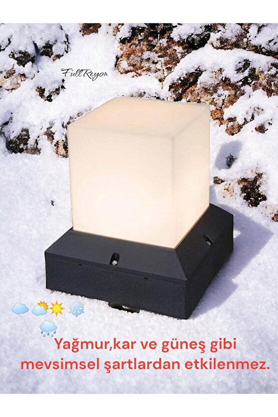 10 Watt Beyaz Işık E27 Duylu Bahçe Duvar Apliği, Modern Dış Mekan, Teras, Kamelya, Bungalov Armatürü