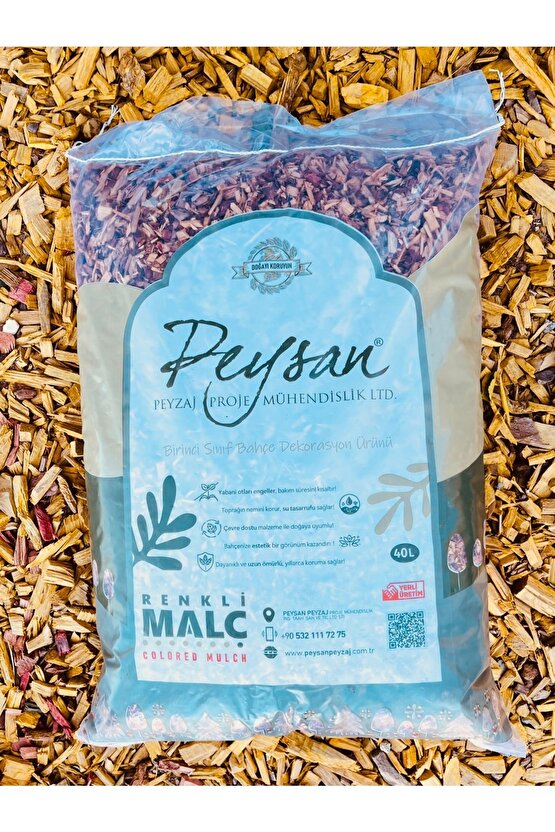 Dekoratif Natural Doğal Malç 40 Litre Ağaç Kabuğu Ağaç Yongası Natura Mulch Bahçe Dekor Peyzaj