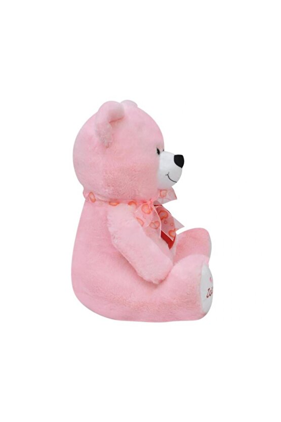 Tıkıl Ayı 57 Cm Pembe Kalpli Pelüş Ayı Sevgiliye Hediye
