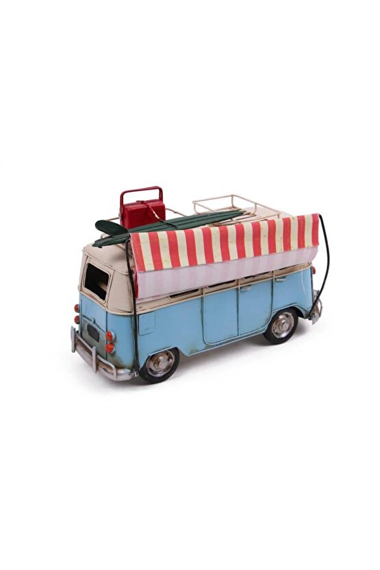 Dekoratif Metal Minibüs Tenteli Vintage Vosvos Hediyelik