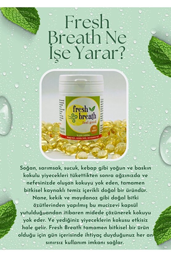 90lı Ağız Kokusu Önleyici, Nefes Temizleyici (Soğan, sarımsak tütün vs yok edici)