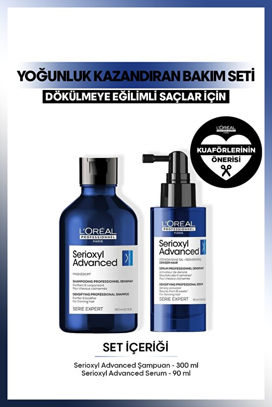 Serie Expert Serioxyl Advanced Yoğunluk Kazandıran Bakım Seti