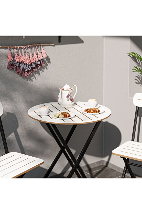 Masa Sandalye Bahçe Bistro Takım Yuvarlak