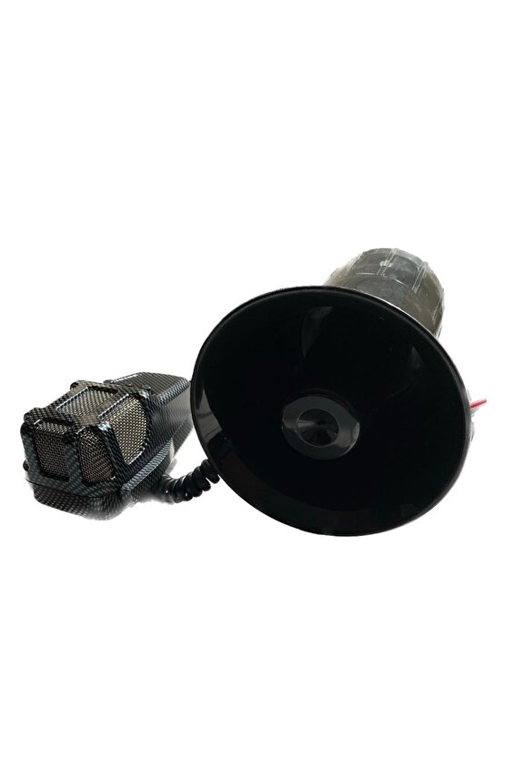 3 Sesli Megafonlu Mikrofonlu Siren Karbon 12v 40w