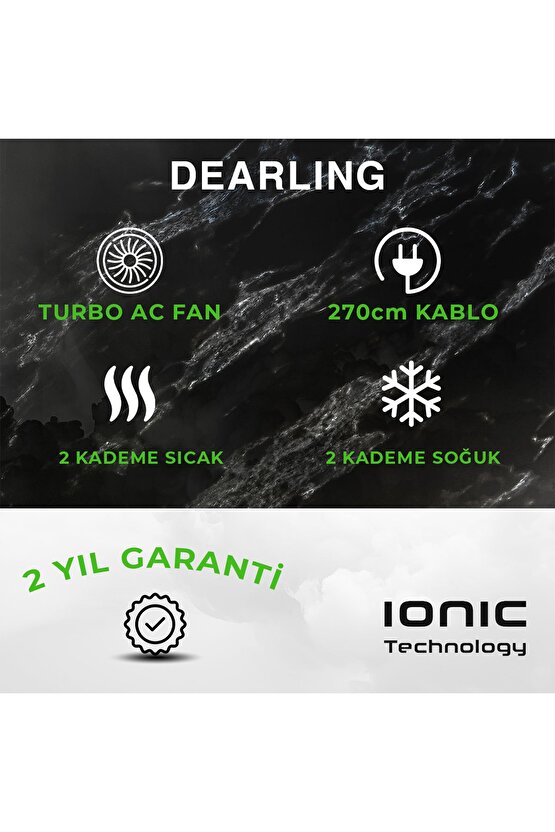 2500w Profesyonel Kuaför Tipi Fön Makinesi | Ac Motor | 2 Isıhız Ayarı | 2 Yıl Garantili