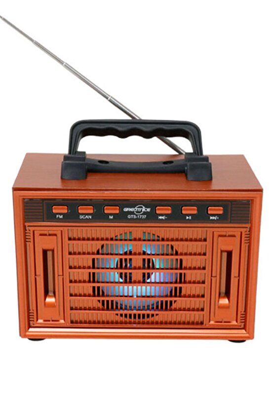 Vintage Nostalji Tasarımlı Multimedya FM Radyo Bluetooth Hoparlör FMTFSDUSB