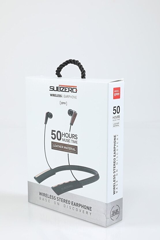 Ep99 Kablosuz Bluetooth Kulaklık Wıreless Stereo - Boyun Askılı Deri Sporcu Kulaklığı Super Bass