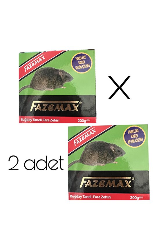 Fare Zehri Buğday Taneli Yem Farelere Kesin Çözüm Fazemax 2 Adet