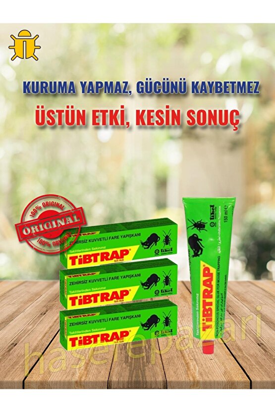 TibTrap Zehirsiz Kuvvetli Fare Yapışkanı 3lü Avantaj Paketi