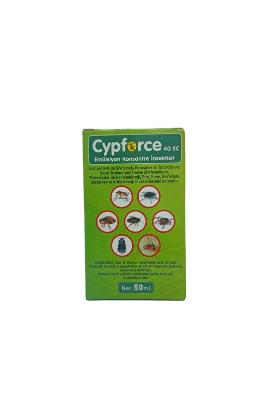 Cypforce 40 EC Tahtakurusu Karasinek Tatarcık Piren Kene Hamamböceği