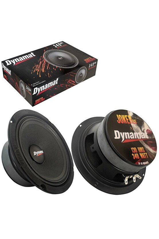 Garaj Dünyası Dynamat Joker-20 Oto Midrange 20cm 340 Watt Maksimum 130W RMS (1 Takım2 Adet)