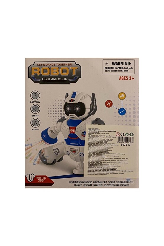 Dans Eden - Işıklı Sesli - Hareket Eden Oyuncak - Robot Oyuncak