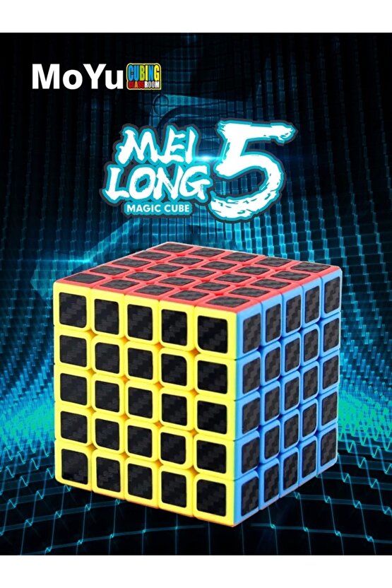 Orijinal MoYu Fiber Karbon 5x5 Küp - Moyu Speed Cube - Moyu Fiber Karbon 5x5 Zeka Küpü - Zeka Küpü -