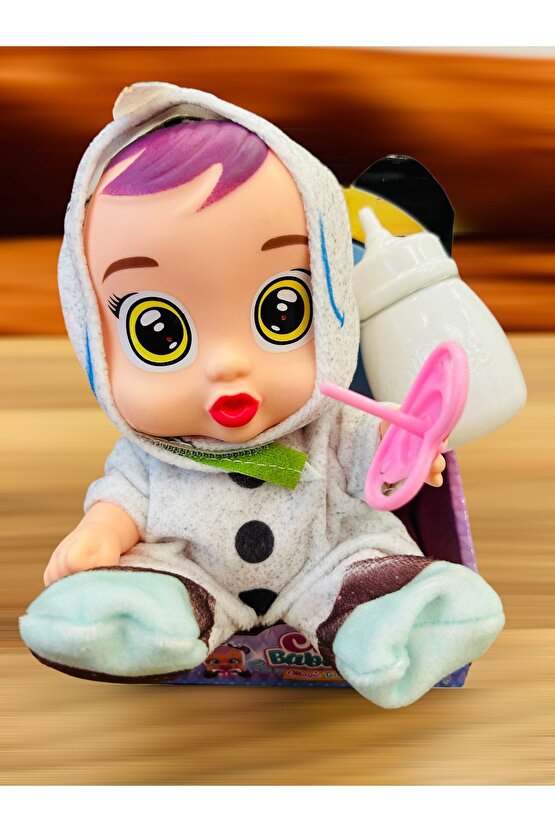 Babies Ağlayan Bebek Sesli Emzikli ve Biberonlu Et Bebek 35 cm 3 adet