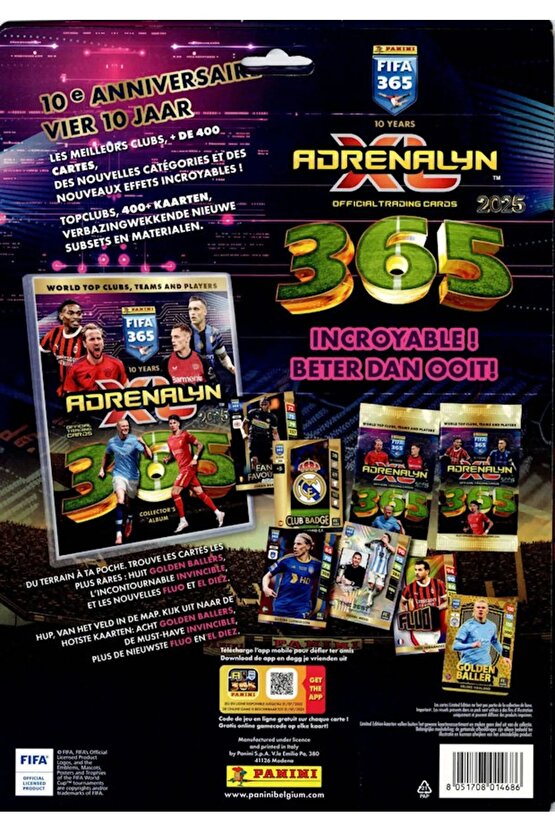 Panini FIFA 365 Adrenalyn XL 2025 Özel Çoklu Paket - Futbolcu Kartları - Trading Oyuncu Kartı - Fifa