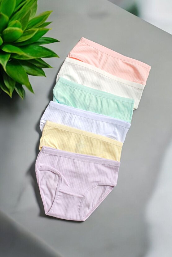 Stars Underwear Kız Çocuk Külot 6 Renk Pamuklu Premium Kalite Esnek Külot
