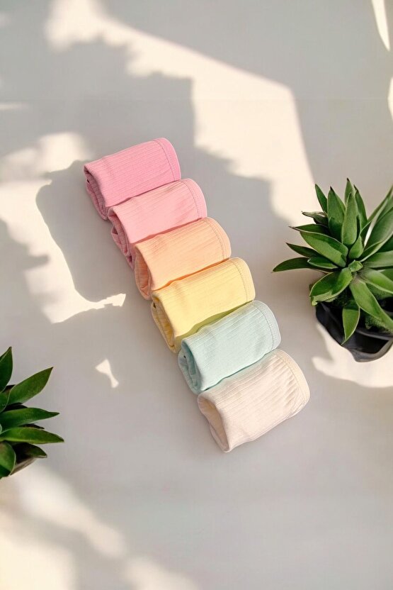 Stars Underwear Kız Çocuk Külot 6 Renk Pamuklu Premium Kalite Esnek Külot