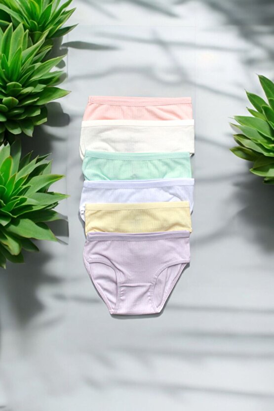 Stars Underwear Kız Çocuk Külot 6 Renk Pamuklu Premium Kalite Esnek Külot