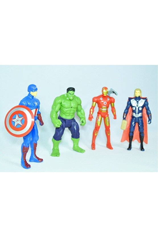 Hulk Ironman Thor Kaptan Amerika Oyuncak Yenilmezler 4lü Set