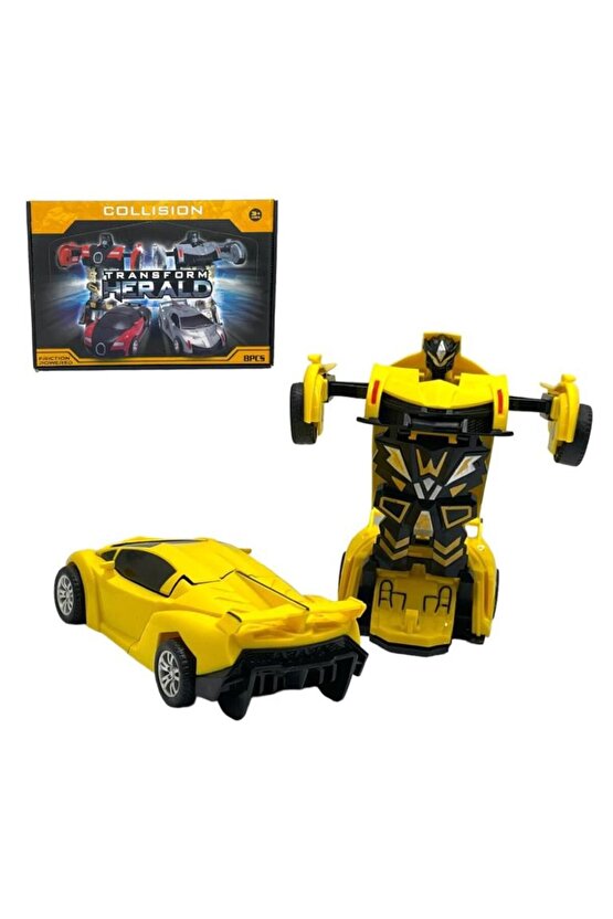 Transformers Robot 1:32 Kendinden Robota Dönüşebilen Araba - Çek Bırak Robota Dönüşen Araba