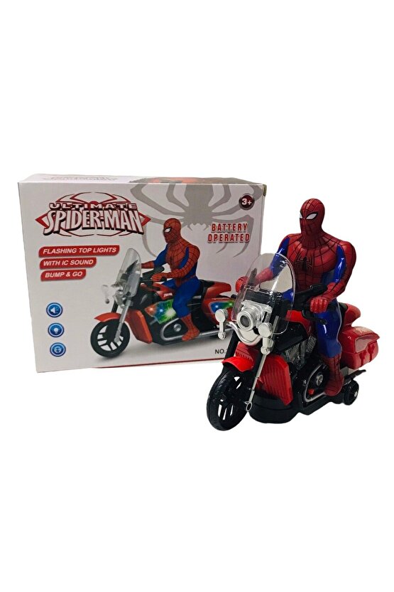 Motorlu Örümcek Adam - Sesli Işıklı Sensörlü Oyuncak