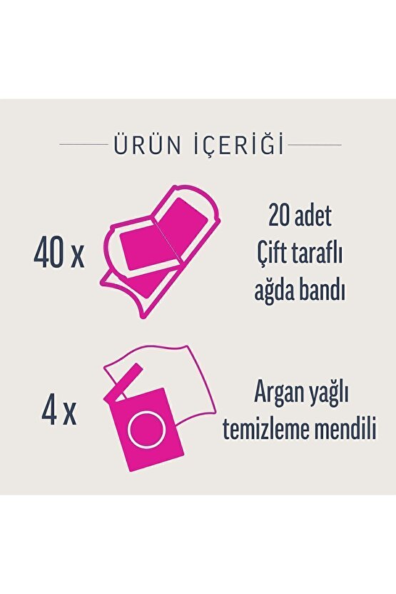 Pure Hipoalerjenik Sir Ağda Bandı Hassas Ciltler Bacak & Vücut Bölgesi 40lı Süper Fırsat Paketi