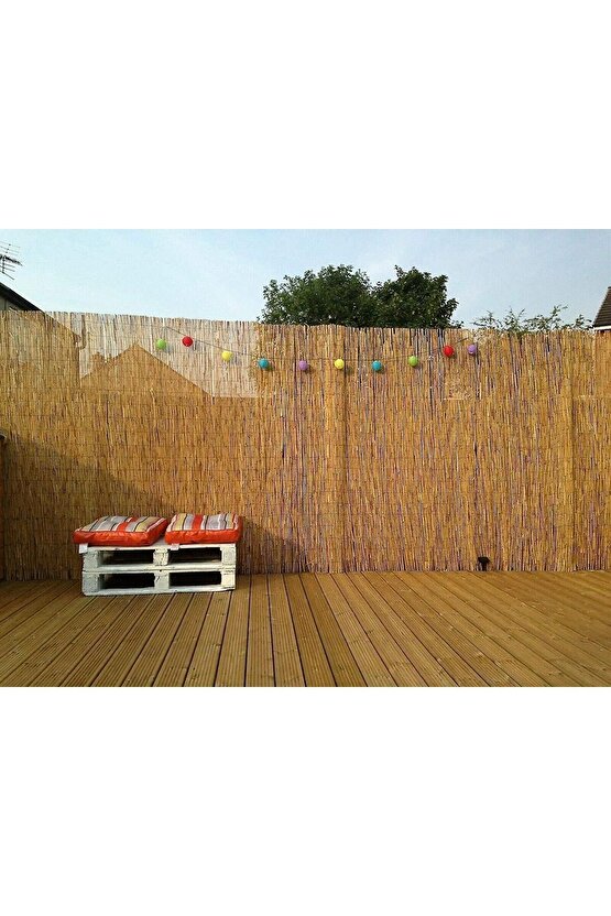 2m X 7m Reed Fence Misina Ipli Doğal Bambu Kamış Çit , Bahçe Çiti , Balon Çiti , Hasır Çit , Dekor