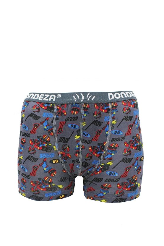Erkek Çocuk Karışık Renk Pamuklu Desenli 6lı Boxer