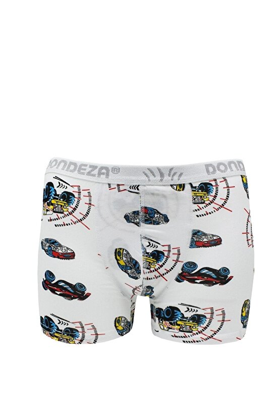 Erkek Çocuk Karışık Renk Pamuklu Desenli 6lı Boxer