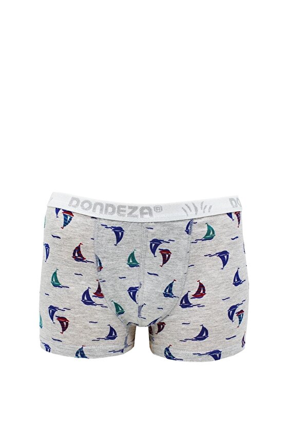 Erkek Çocuk Karışık Renk Pamuklu Desenli 6lı Boxer