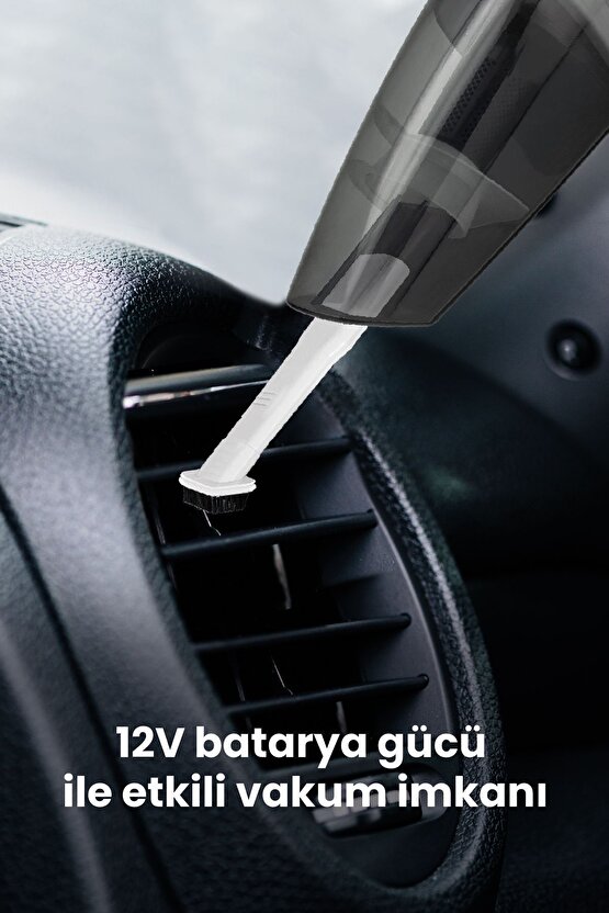 Picky Islak Kuru Siklon Filtreli Fırça Başlıklı Taşınabilir Beyaz Şarjlı El Süpürgesi GM7553B