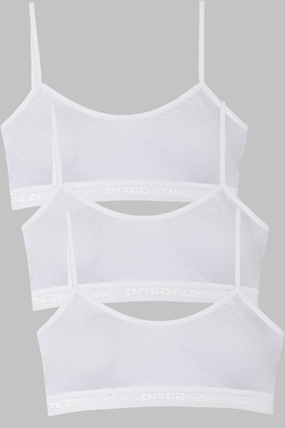 3lü Paket Ip Askılı Pedli Düz Büstiyer
