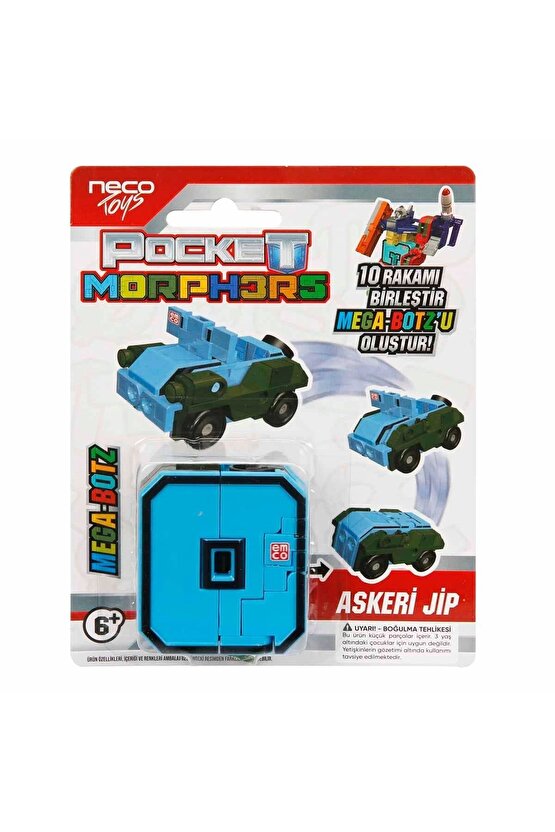 Pocket Morphers 0 Askeri Jip - Roboto Dönüşen Sayılar - 0 Numara Robot - Transformers - Robot Sayı