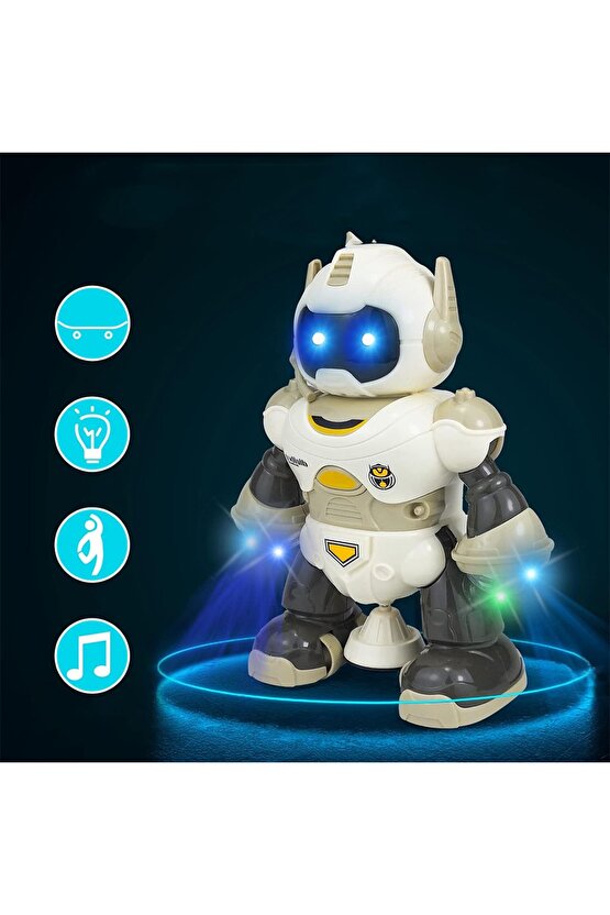 Çok Fonksiyonlu Dönen, Yürüyen, Kayan, Dans, Müzik, Konuşma, Işıklı, Pilli Dans eden Robot