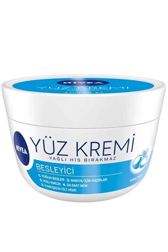 Besleyici Yüz Bakım Kremi 100ml, 24 Saat Nemlendirici, Makyaj Bazı, Yağlı His Bırakmaz, Hızlı Emilir