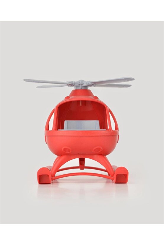 Lüx Kırmızı Büyük Helikopter - Plastik Helikopter - Kırılmaz Oyuncak - Kırılmaz Helikopter - Helikop