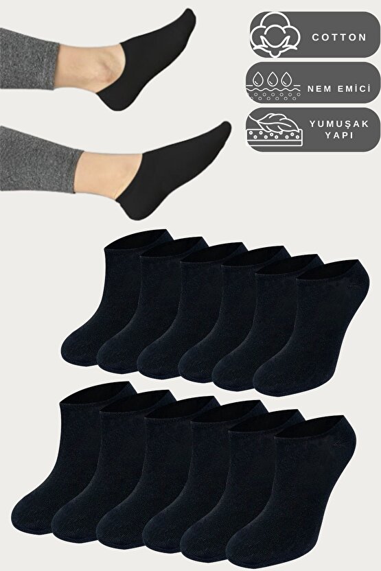 Kadın - Çorap Yeni Sezon (6 ÇİFT) Pamuklu Yazlık Terletmez Görünmez Çorap
