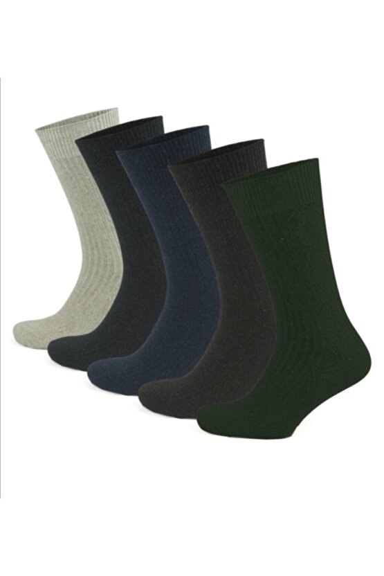 5li Kışlık Yün Lambswool Termal Etkili Dikişsiz Kadın Çorap