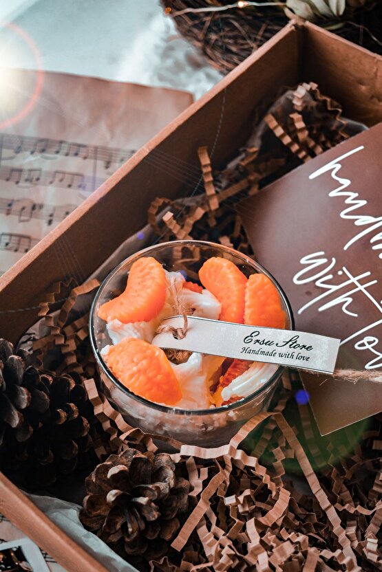 Mandalin Kokulu Aromaterapi Mandalina Taneli Hediyelik Cupcake