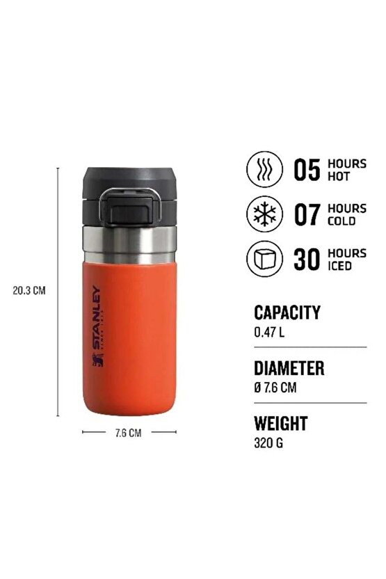 The Quick-flip Water Bottle 16oz0.47 Lt Tigerlily Termos