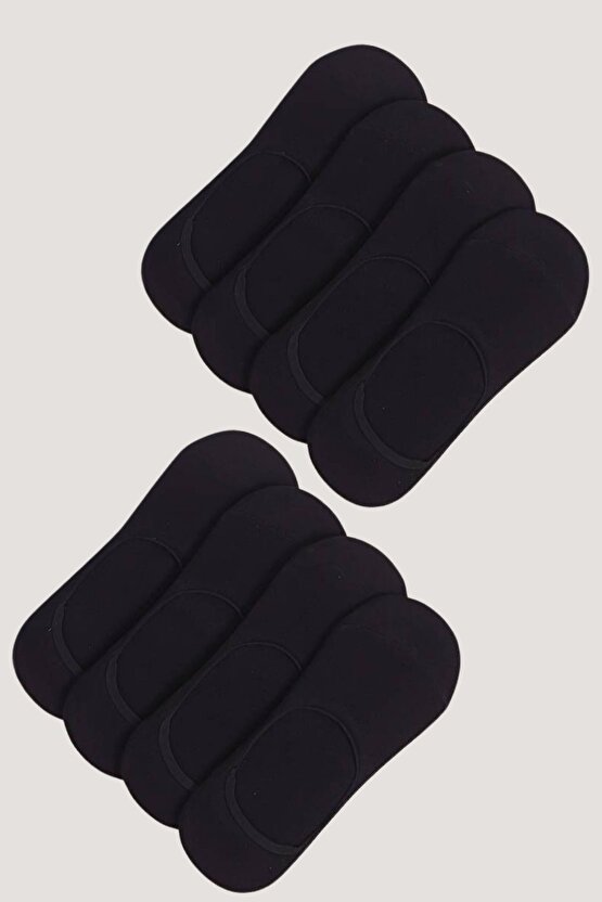 Kadın - Erkek Düz Desen (8Lİ PAKET - 8 ÇİFT) Pamuklu Terletmez Babet Çorap